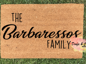 Doormat - the custom surname family