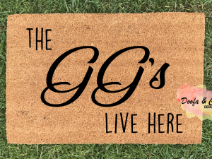 Doormat - the custom surname live here