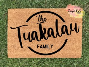 Doormat - the custom surname family