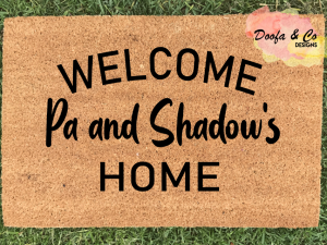 Doormat - welcome custom names home