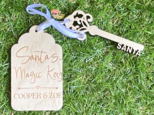Santa's Magic Key and Tag | Christmas Decoration | Custom | Personalised
