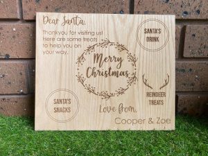 Santa's Cookie Tray | Chopping Board | Serving Platter | Custom | Personalised