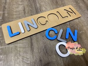 Name Puzzles | Plain Acrylic Text | Capitals | Wooden | Custom | Personalised