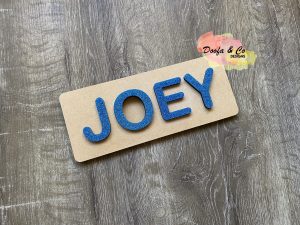 Name Puzzles | Glitter Acrylic Text | Capitals | Wooden | Custom | Personalised