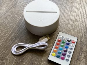 Round LED Base Kit with remote and USB cable | multicolour light