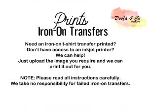 Prints | Iron On Transfers