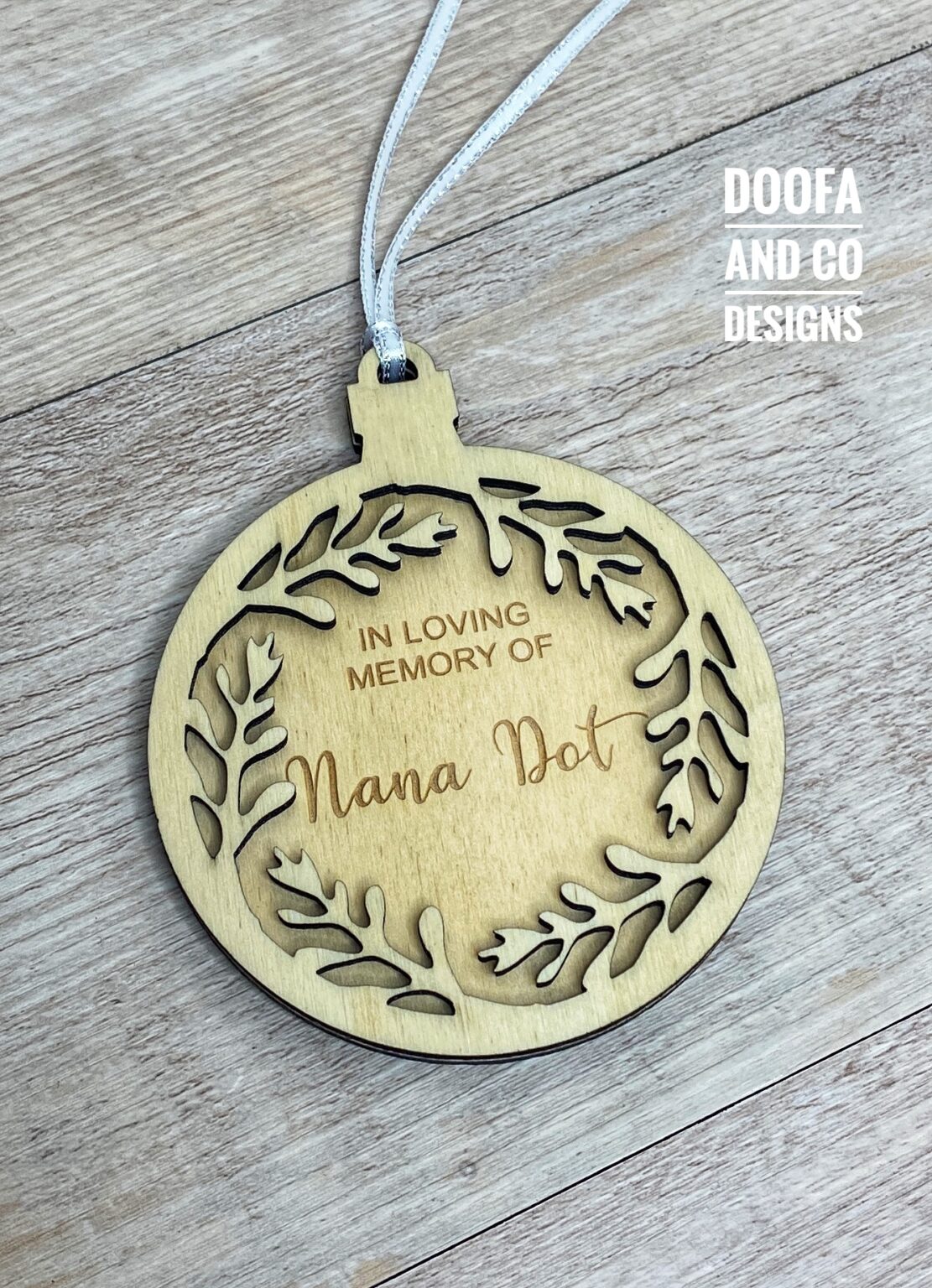 In Loving Memory Memorial Christmas Ornament Keepsake Bauble