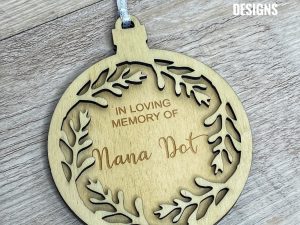 In Loving Memory Memorial | Christmas Ornament | Keepsake | Bauble | Christmas Decoration | Custom | Personalised