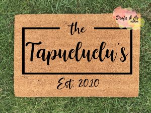 Doormat | the custom surname family EST | 40cm x 60cm | Custom | Personalised