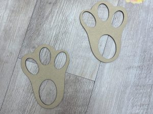 Easter Bunny footprint stencils | set of 2