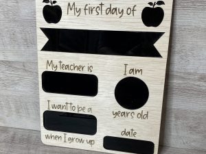 First day of and last day of wooden and acrylic boards