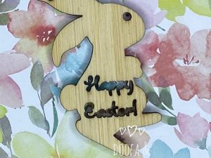Easter Bunny Gift Tags cut outs | Happy Easter | set of 6 | MDF | Bamboo | Plywood