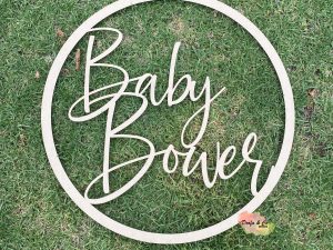 Baby Shower Plain Acrylic Hoop Sign | Event Signage | Custom | Personalised