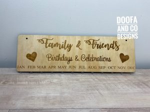 Family & Friends | Birthdays & Celebrations board | Wall Art | Wall Hanging | Custom | Personalised