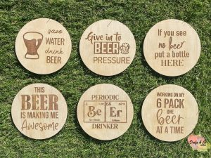 Drink Coasters Set of 6 | Beer