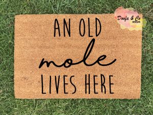 Doormat | An old mole lives here | 40cm x 60cm