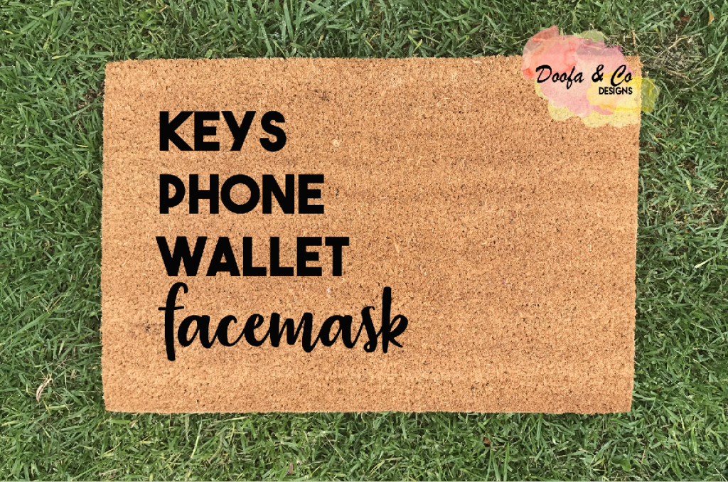 Doormat Keys Phone Wallet Facemask 40cm x 60cm Doofa and Co Designs