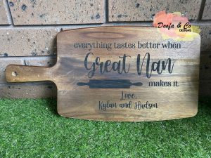 Chopping Board | Medium Paddle Serving Board | Acacia | Custom | Personalised