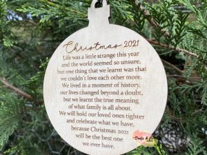 Christmas 2021 Bauble | Christmas Ornament | Christmas Decoration | Gift Tag