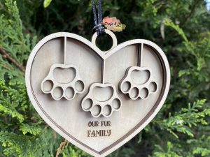 Family 3 Names | Wooden Bauble | Christmas Ornament | Christmas Decoration | Custom | Personalised