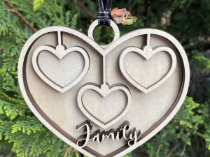 Family 3 Names | Wooden Bauble | Christmas Ornament | Christmas Decoration | Custom | Personalised
