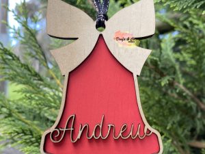 Christmas Bell | Wooden Bauble | Christmas Ornament | Christmas Decoration | Custom | Personalised