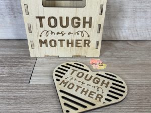 Drink Coasters Set of 6 & Stand | Tough as a Mother