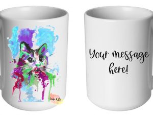 Watercolour Cat Mug | Custom | Personalised