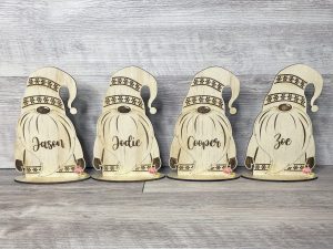 Gnome Name Place Card Displays | Christmas Name Placecard | Placement Names | Christmas Decoration | Custom | Personalised