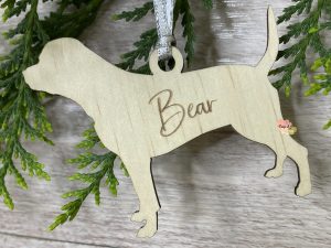 Dog Breed Ornament | Christmas Ornament | Wooden Bauble | Custom | Personalised