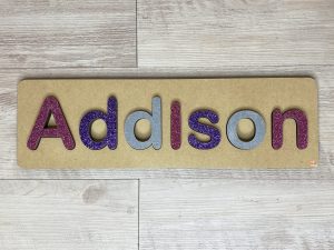 Name Puzzles | Glitter Acrylic Text | Wooden | Custom | Personalised