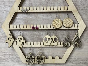 Hexagon Earring and Jewellery Holder | Earring and Jewellery Hanger | Earring and Jewellery Display | Earring and Jewellery Organiser | Craft Blank | Custom | Personalised