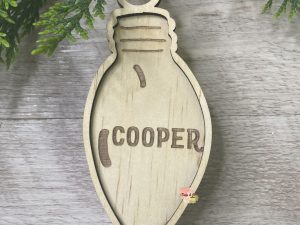 Christmas Light Bauble | Wooden Bauble | Christmas Ornament | Christmas Decoration | Custom | Personalised