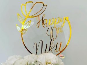 Cake Topper | Happy age name | Custom | Personalised | Acrylic | Plywood