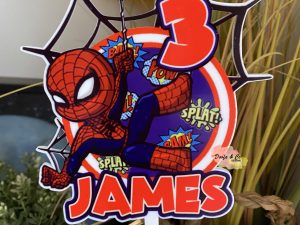 Cake Topper | Spiderman Inspired | Custom | Personalised | Acrylic