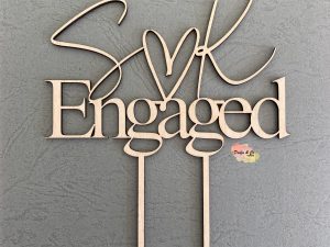 Cake Topper | Initial Heart Initial | Custom | Personalised | Acrylic | Plywood