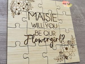 Proposal Jigsaw Puzzle | Will You Be My | Will You Be Our | Bamboo | Personalised | Custom